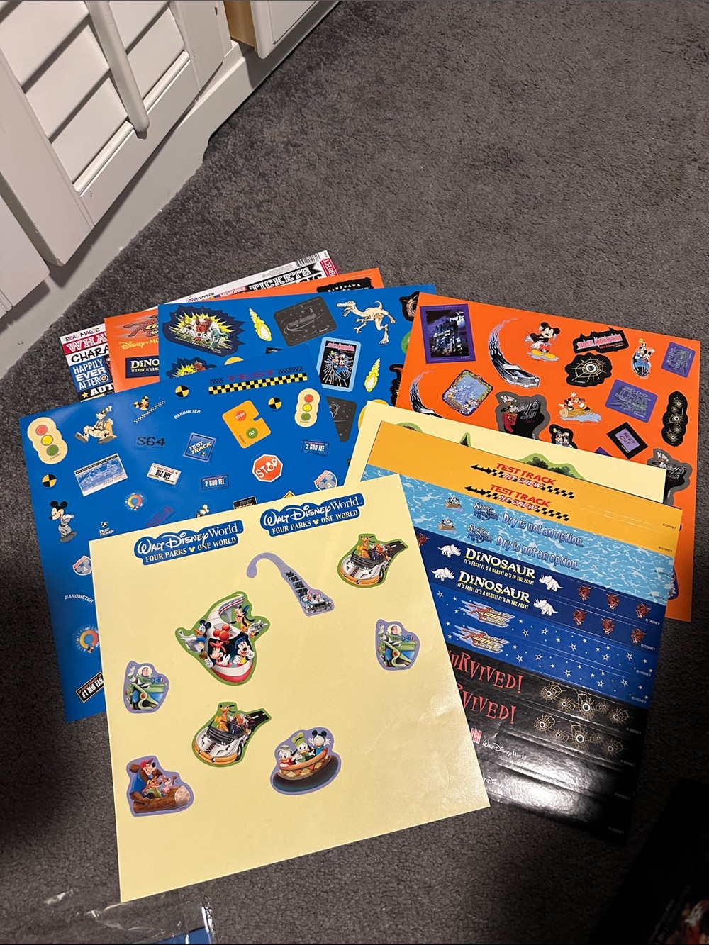 Disney Sticker Sheets, Disney scrapbooking stickers